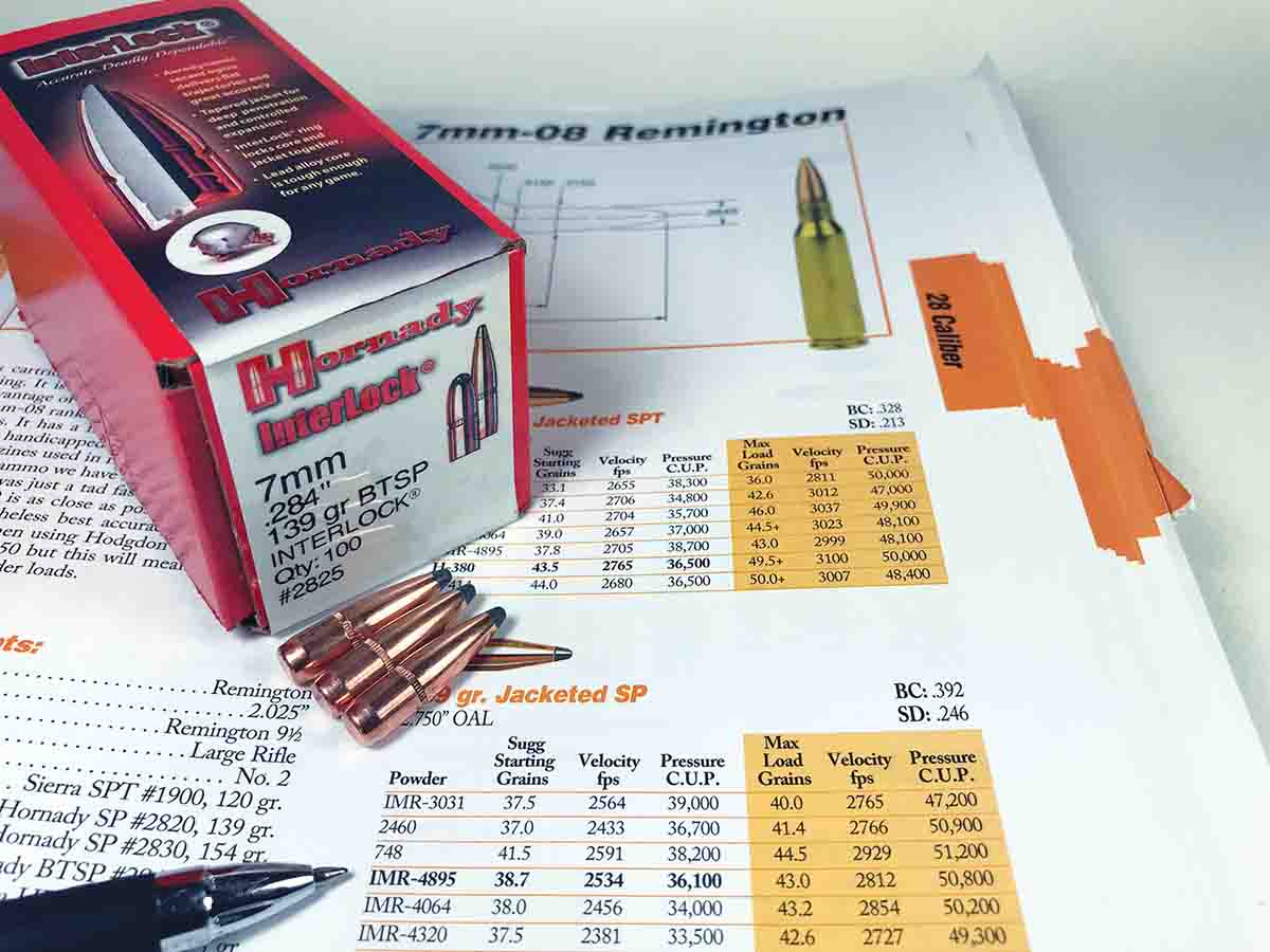 Current handloading manuals have accomplished a lot of the work in choosing powders and bullet seating depths required to develop accurate loads. The Lyman 50th Edition Reloading Handbook prints the most accurate load in bold.